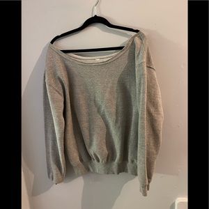 Grey Off The Shoulder Sweater